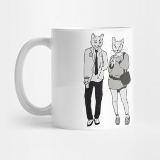 Urban Cat Couple Mug